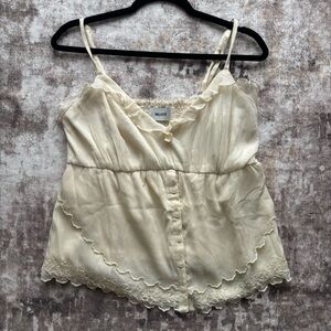 Hollister Cream Button-Down Camisole